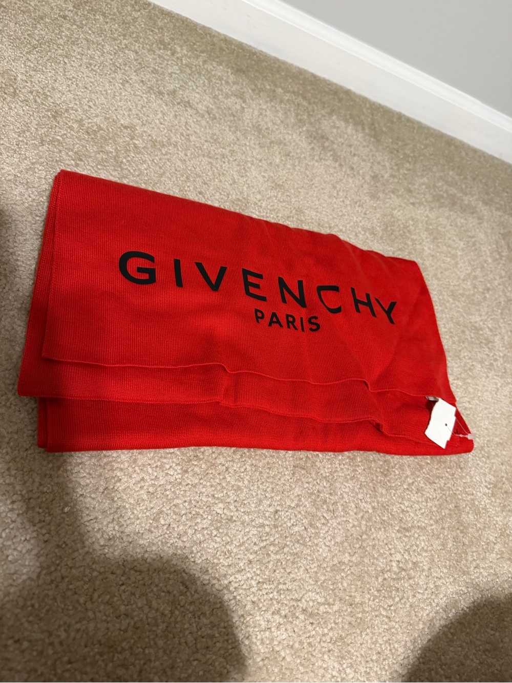 Givenchy Red Logo Knit Scarf - Women Accessories